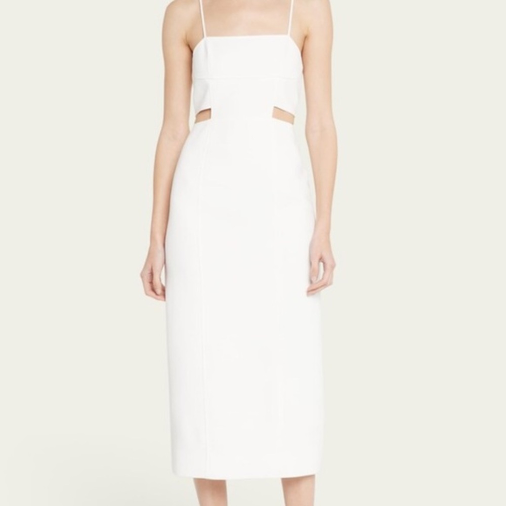 A.L.C. NWT DALTON CUT OUT MIDI DRESS WHITE SZ 6
